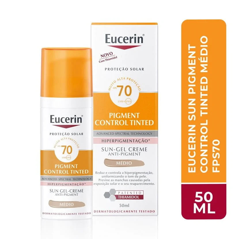 Sun Pigment Control Gel Creme Tinted Médio FPS 70 50ml